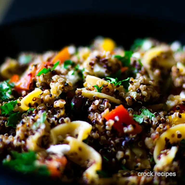 Sunshine Mediterranean Quinoa Pasta Salad presentation