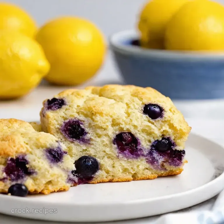 Sunshine Scones Zesty Lemon Blueberry Delights presentation