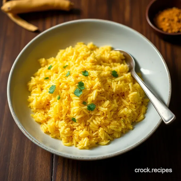 Sunshine Turmeric Rice presentation