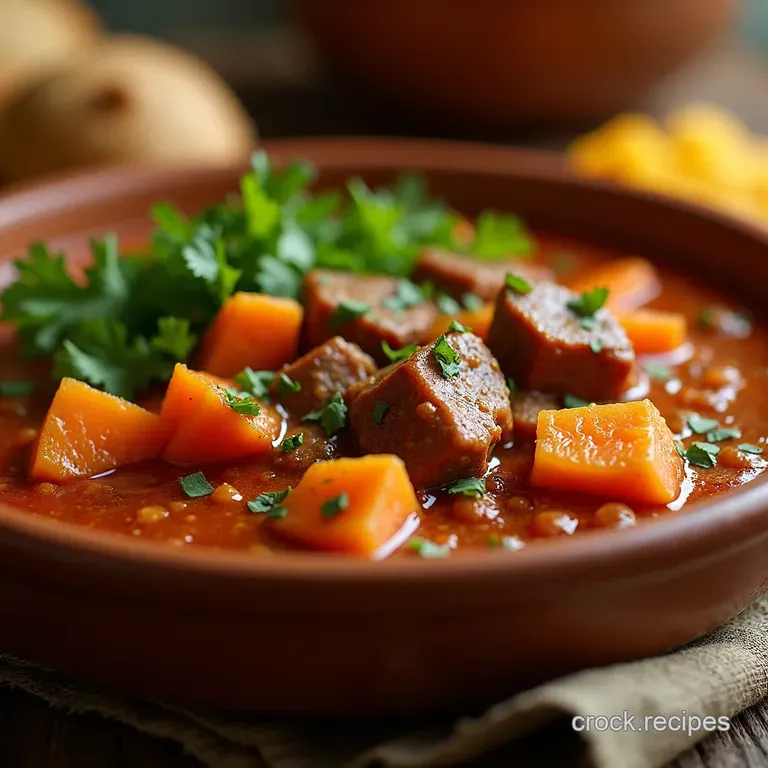 Sweet Potato Beef Puchero a Hearty Family Favourite presentation