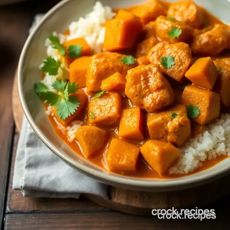 Saut&eacute;ed Chicken Sweet Potato Curry Recipe presentation
