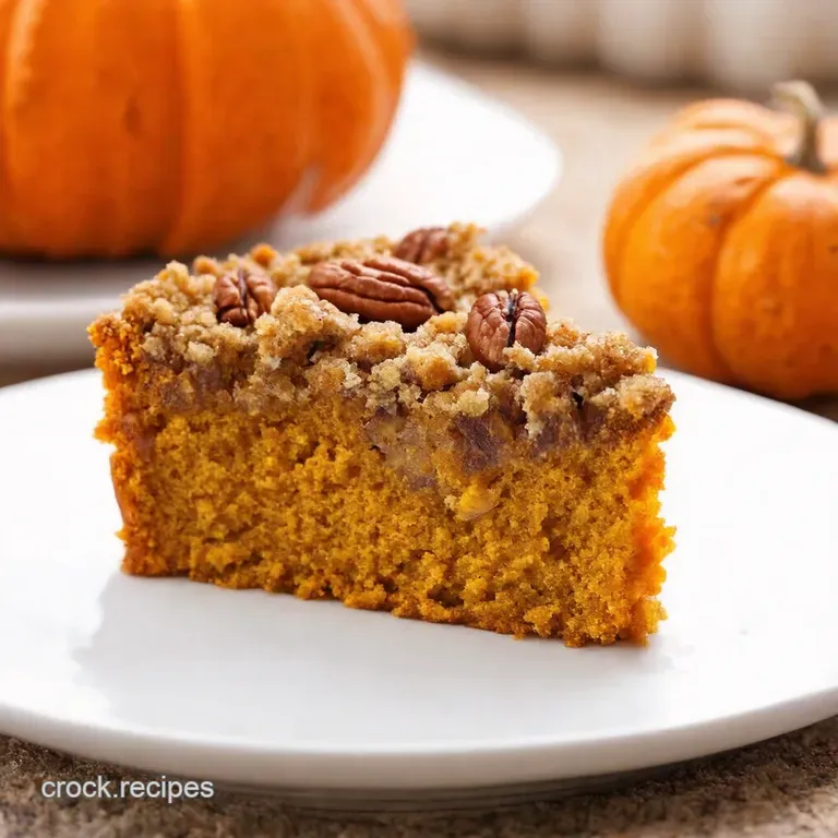 Sweet Potato Pecan Crumble Cake presentation