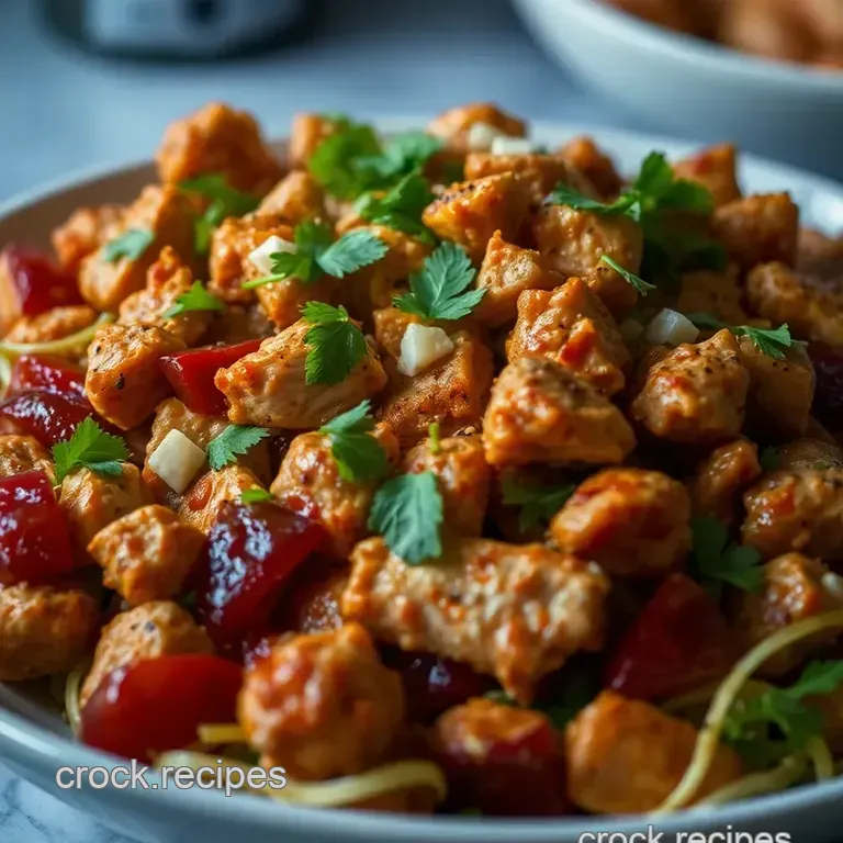 Sweet & Smoky Bbq Chicken Salad Fiesta presentation