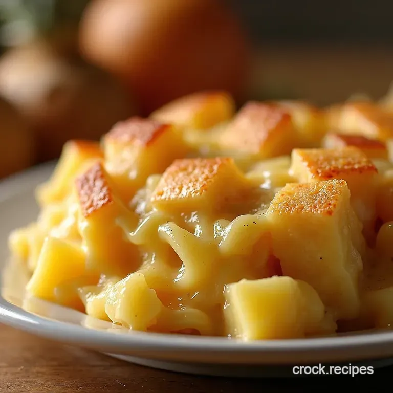 Sweet Southern Sunshine Pineapple Casserole with a Cheesy Crunch presentation