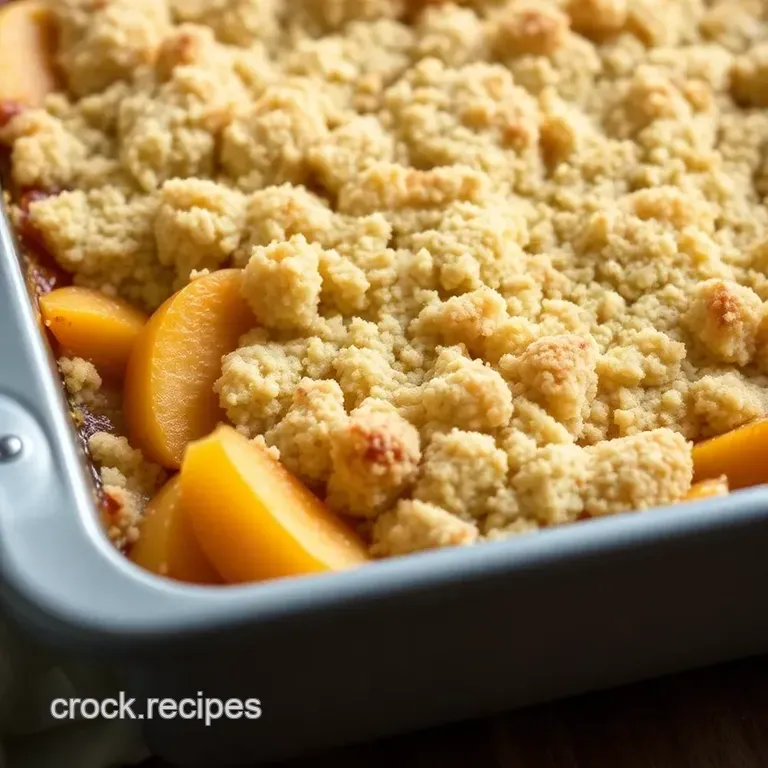 Sweet Summer Peach Crumble presentation