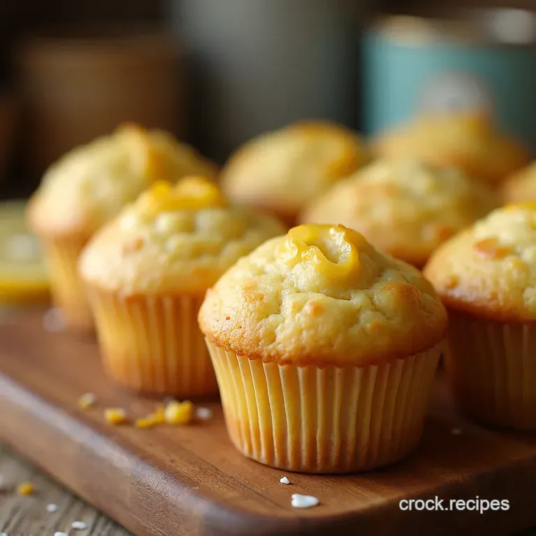 Tender Lemonkissed Greek Yogurt Muffins presentation