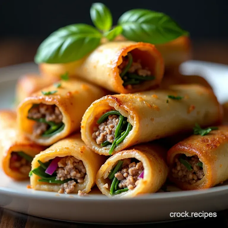 Thai Basil Beef Mince Spring Rolls