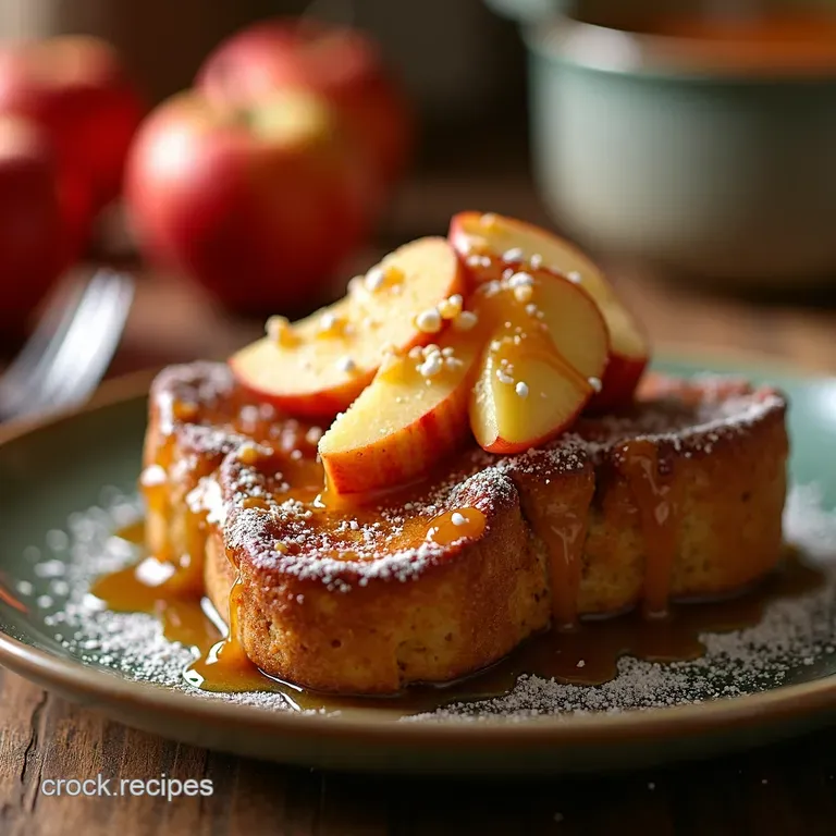 The Autumn Alchemists Delight Stovetop Caramel Apple French Toast Bake presentation
