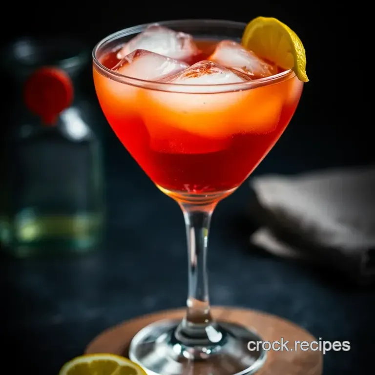 The Classic Paper Plane Cocktail presentation