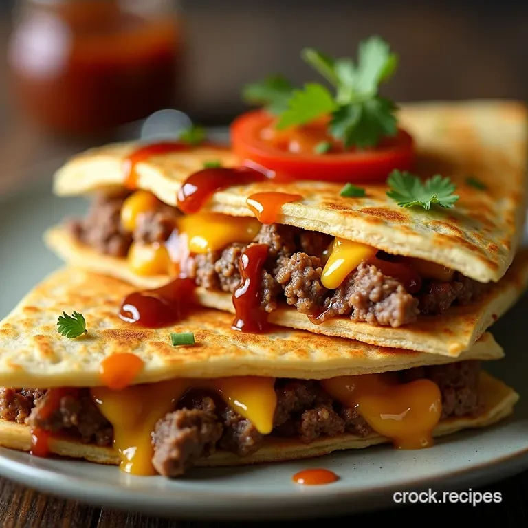 The Diner Delight Ultimate Cheeseburger Quesadillas with Secret Sauce Drizzle