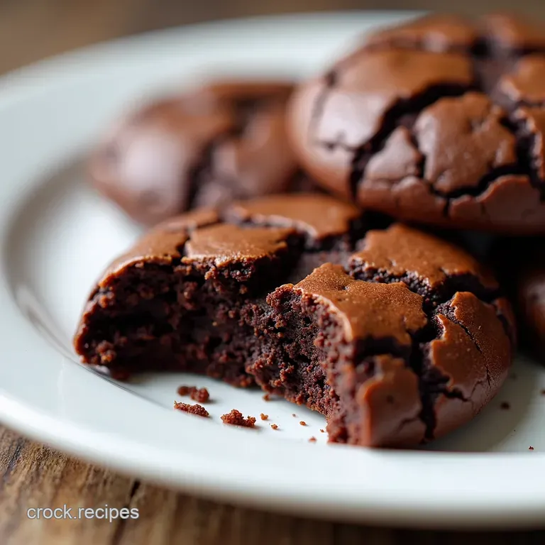 The Fudgy Crinkle Seriously Indulgent Meltaway Brownie Cookies