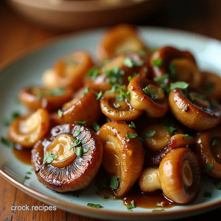 The Golden Duo Air Fryer Mushrooms and Onions with Balsamic Glaze presentation