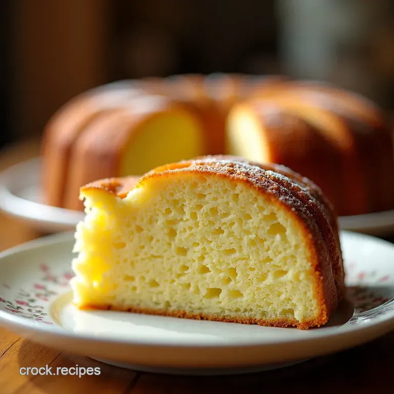 The Queens Vanilla Pound Cake presentation