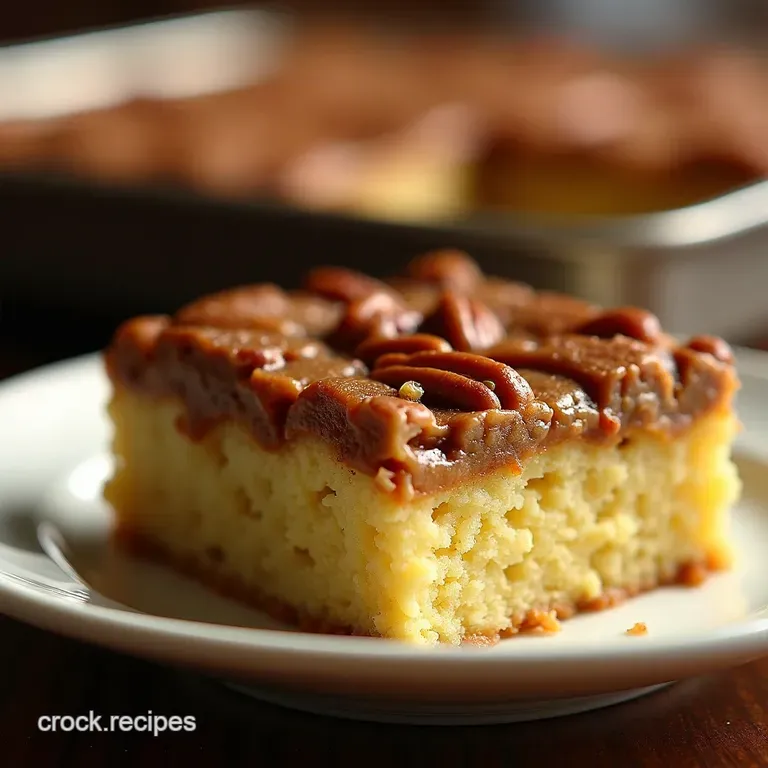 The Ultimate Butter Pecan Praline Poke Cake Gooey Nutty and Effortlessly Decadent presentation