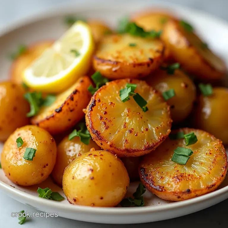 Tangy Lemon Greek Potatoes Recipe Crispy Flavorful Side