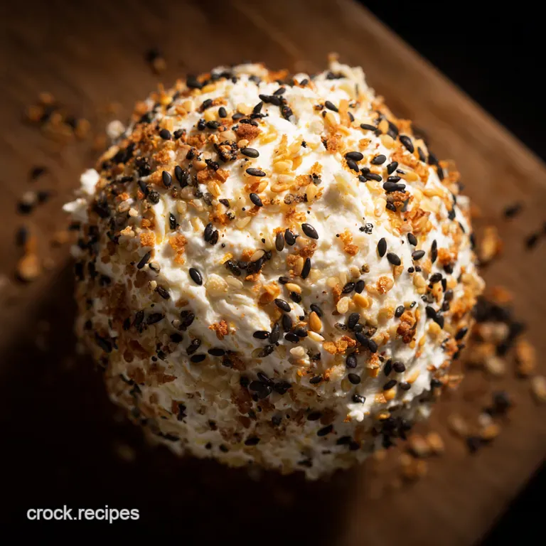 The Ultimate Everything Bagel Cheese Ball Thats Actually Awesome presentation
