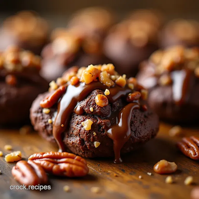 The Ultimate Homemade Chocolate Turtles Salted Caramel Toasted Pecan Clusters presentation