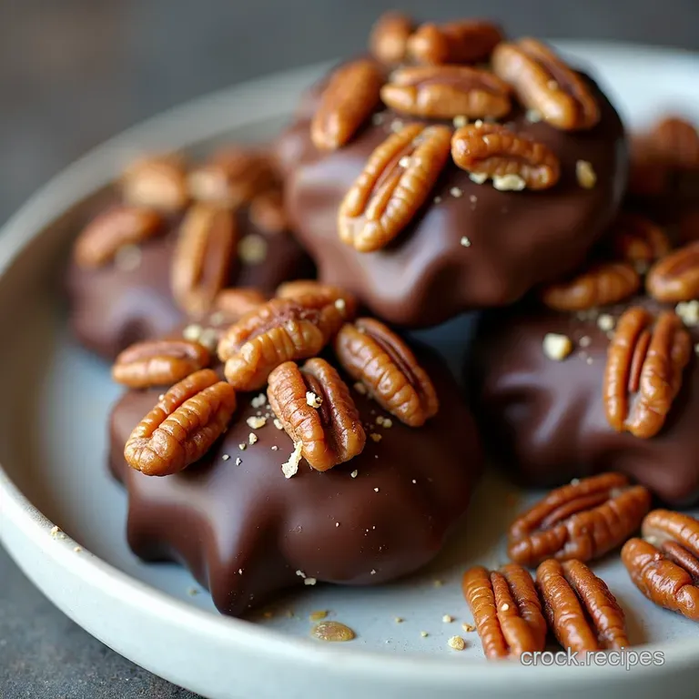 The Ultimate Homemade Chocolate Turtles Salted Caramel Toasted Pecan Clusters