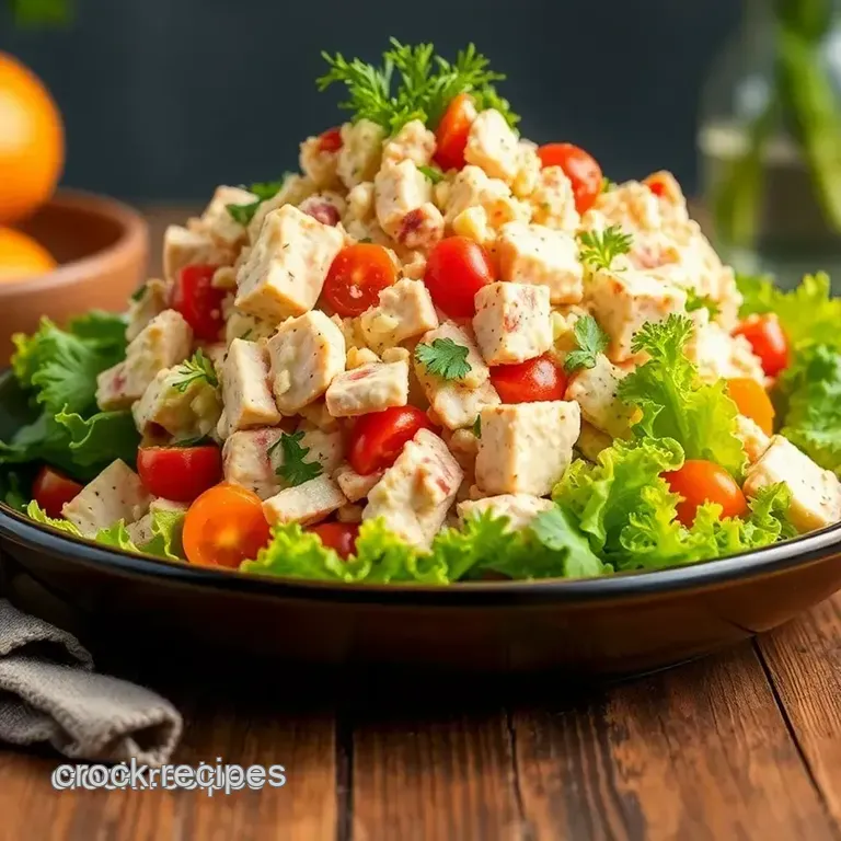 The Ultimate Turkey Salad presentation