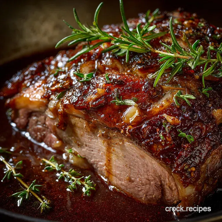Thymeroasted Rib of Beef with Red Wine Gravy: the Ultimate Sunday Roast presentation