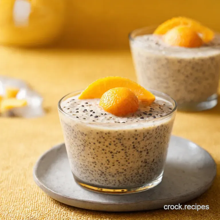 Tropical Sunrise Coconut Chia Seed Pudding presentation