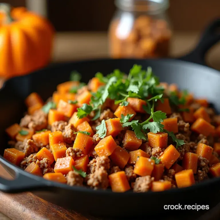 The Autumn Comfort Skillet Speedy Ground Turkey Sweet Potato Hash presentation