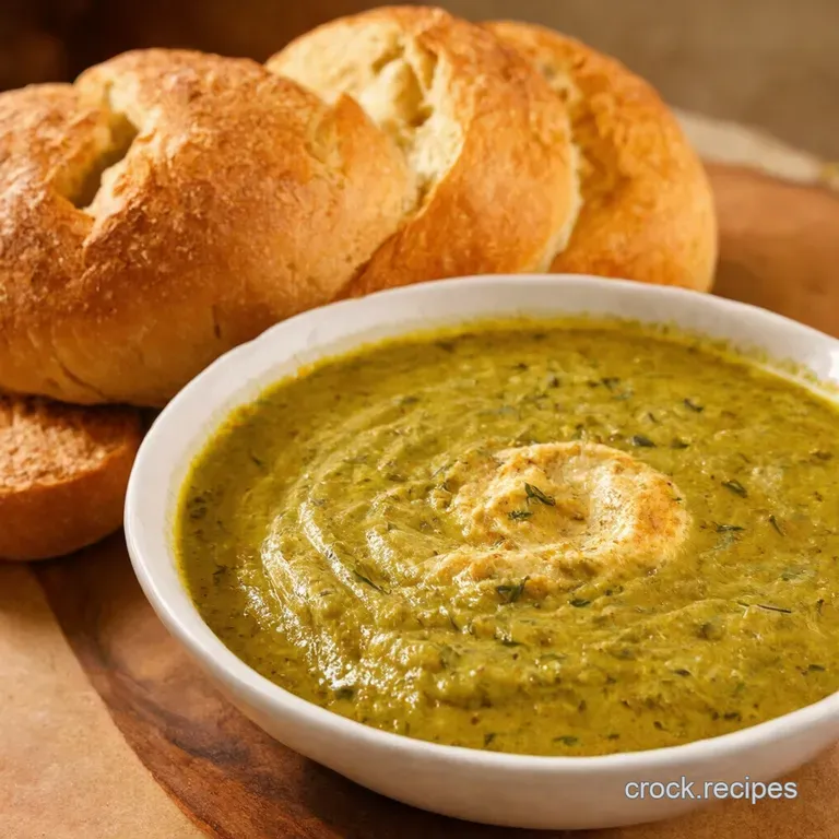 Tuscan Herb Olive Oil Dip with Crusty Bread presentation