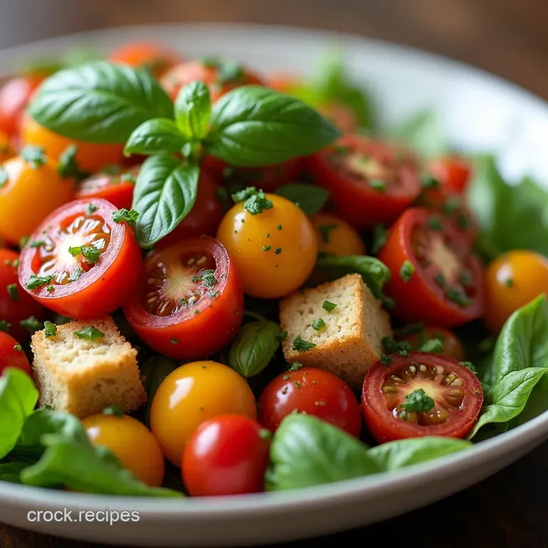 The Tuscan Sun Panzanella Rustic Bread Salad with Heirloom Tomatoes and Basil Vinaigrette