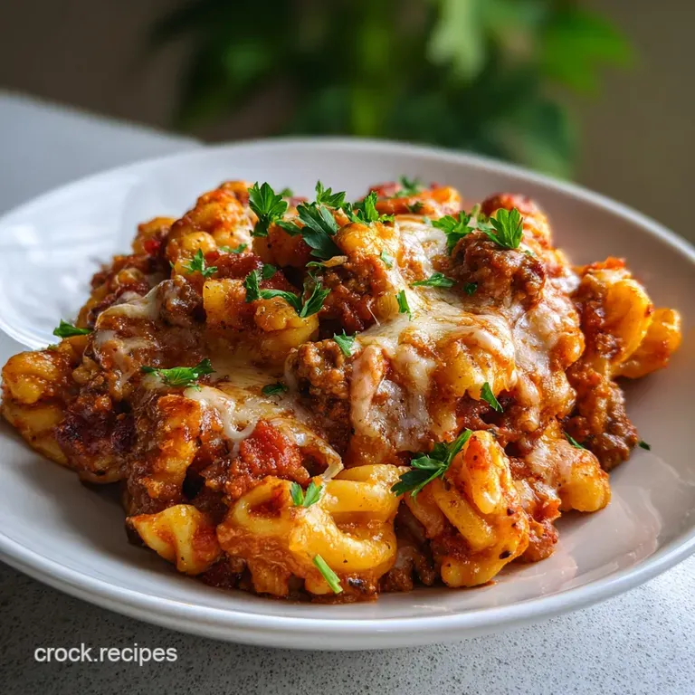 Slow Cooker Pasta: Tuscan Sausage Ragu Bake
