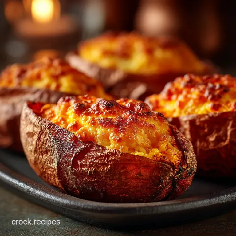 The Ultimate Crispyskinned Baked Sweet Potatoes presentation