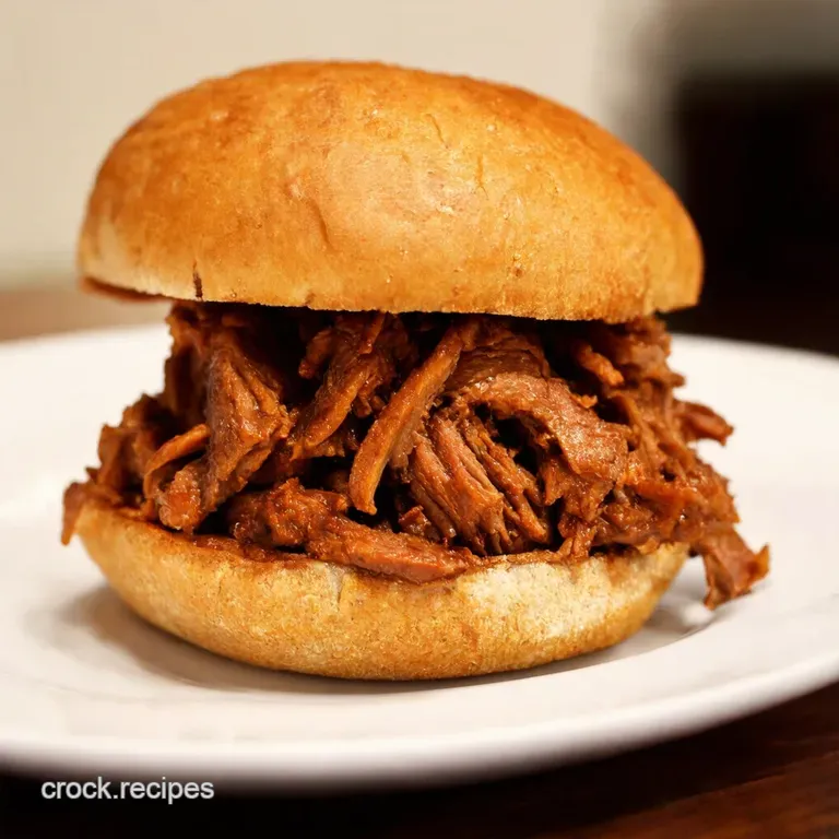 Ultimate Easy Crockpot BBQ Pulled Pork presentation