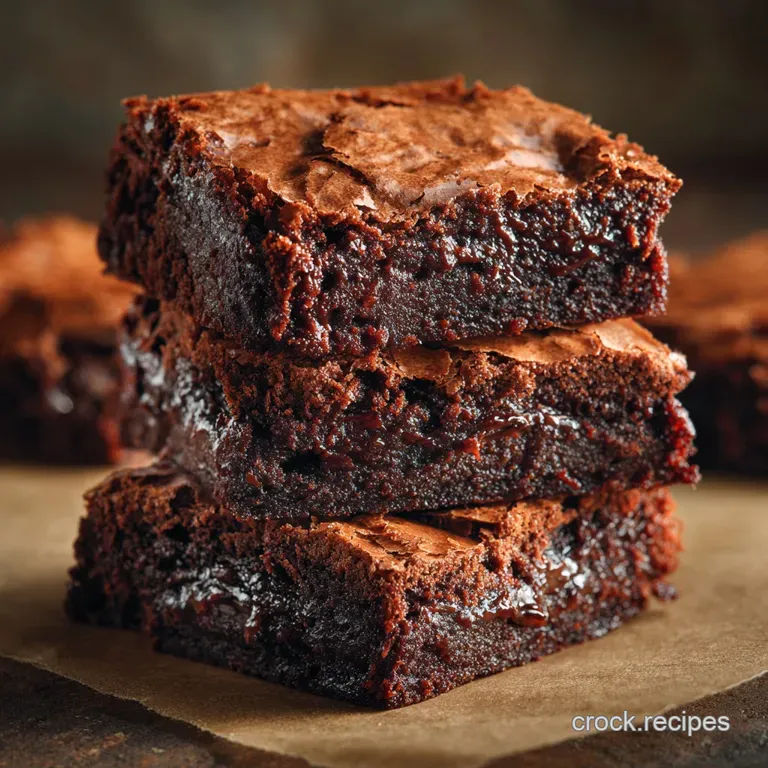 The Ultimate Fudgy Brownie Crinkled Top Classic presentation