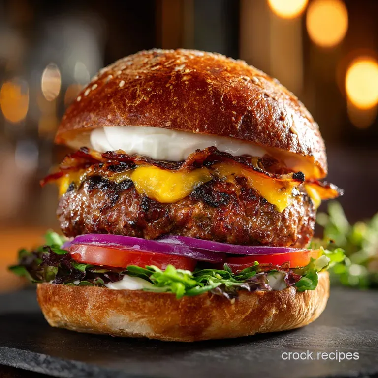 Beef Burger: the Ultimate Pub-Style Steakhouse Recipe presentation