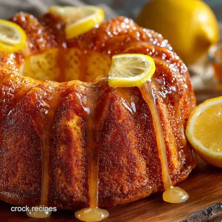 Lemon Bundt Cake: the Ultimate Recipe for a Zingy Sour Cream Drizzle Cake presentation