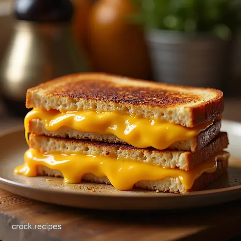 The Kitchen Sink Cheese Melt Ultimate Multicheese Grilled Cheese Sandwich presentation