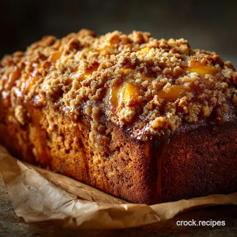 Sunshine Peach Crumb Loaf the Ultimate Quick Bread presentation
