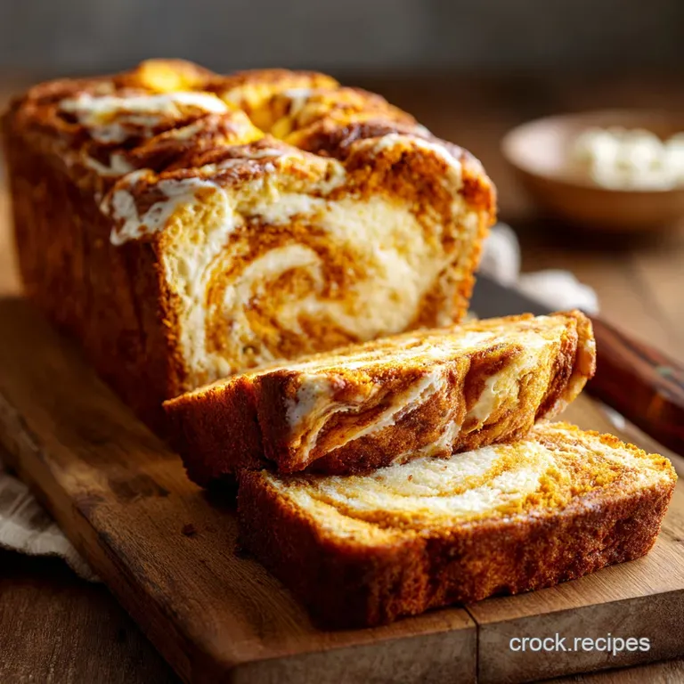 Pumpkin Cream Cheese Bread: the Ultra Moist Swirl Loaf presentation