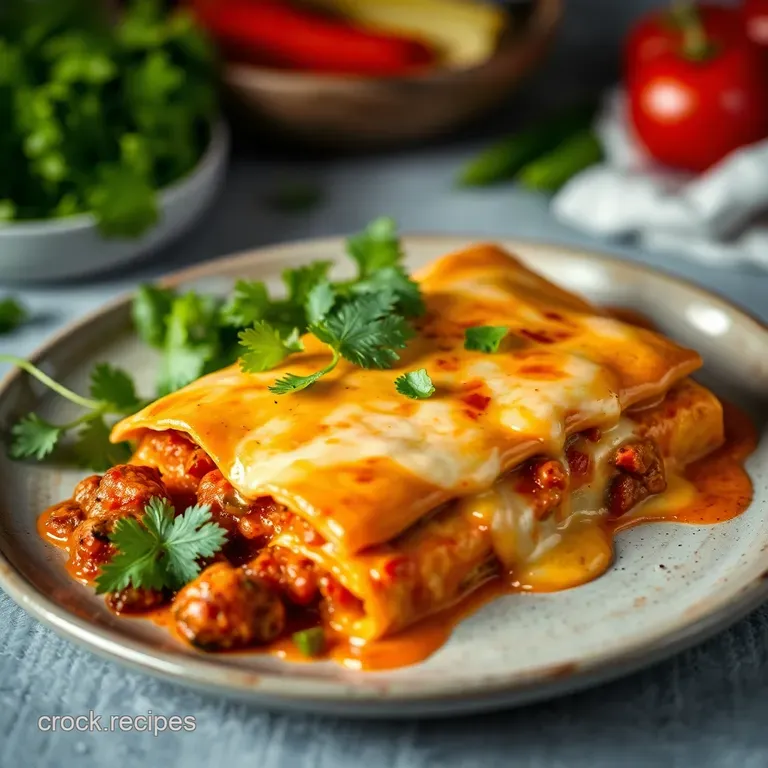 Veggie Packed Enchiladas with Creamy Chipotle Sauce presentation
