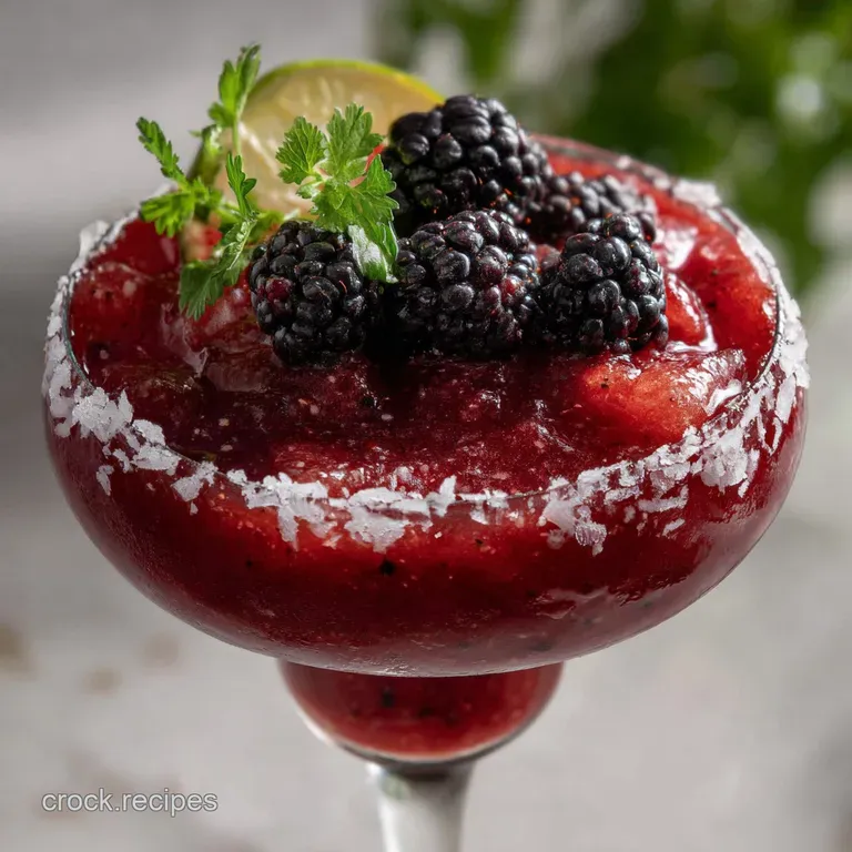 Blackberry Margarita: the Chefs Vibrant Bramble Berry Twist presentation