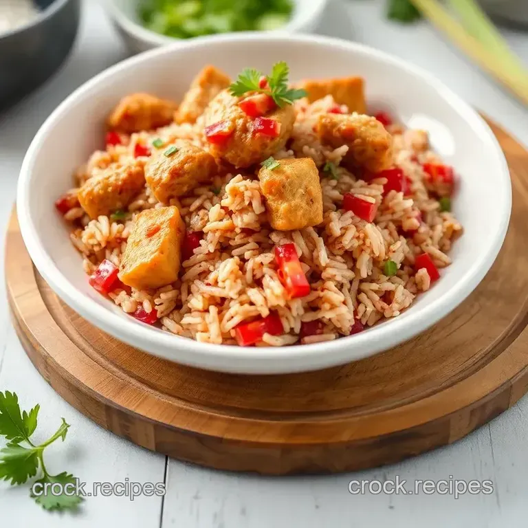 Cooked Chicken Red Rice Salad Delight presentation