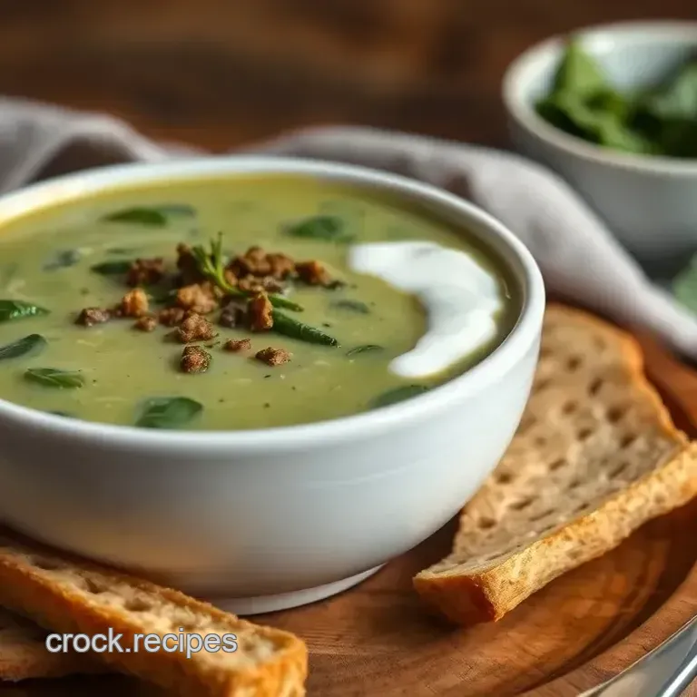 Blend Spinach Soup with Creamy Crème Fraîche