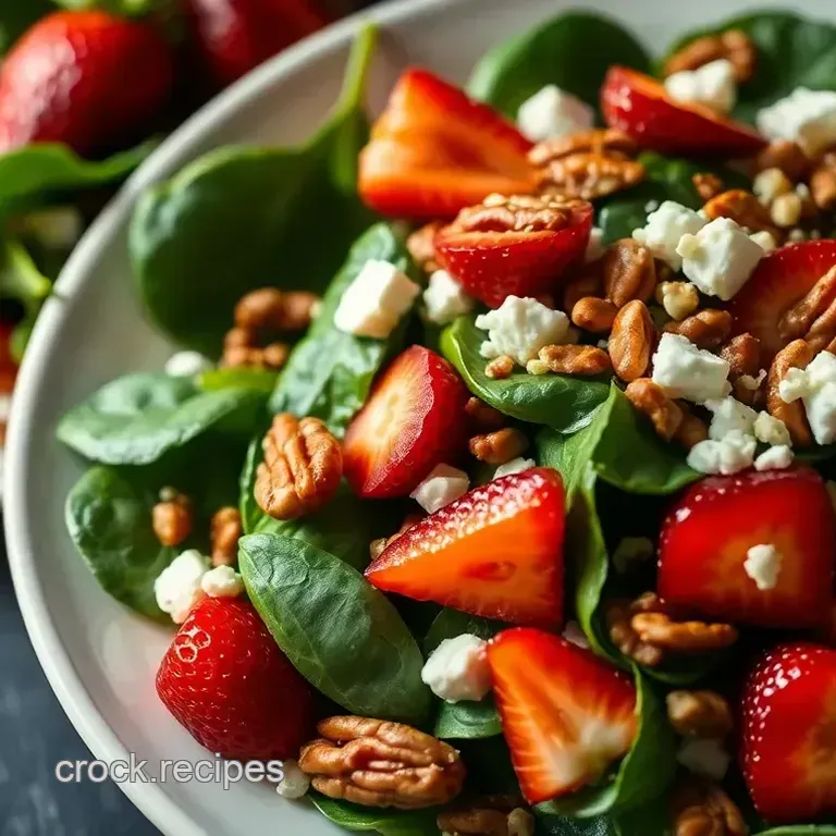 Vibrant Spinach Strawberry and Pecan Salad with Honey Balsamic Dressing