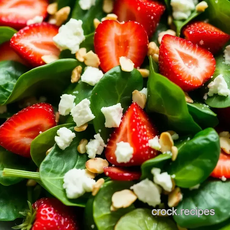 Vibrant Strawberry Spinach Salad with Honey-Lemon Dressing presentation