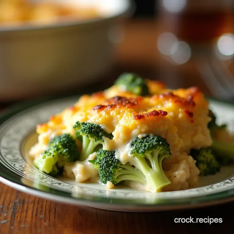 Weeknight Winner Creamy Chicken Broccoli Casserole presentation
