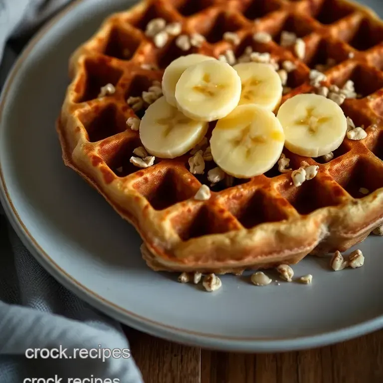 Wholesome Oatmeal Banana Waffles presentation
