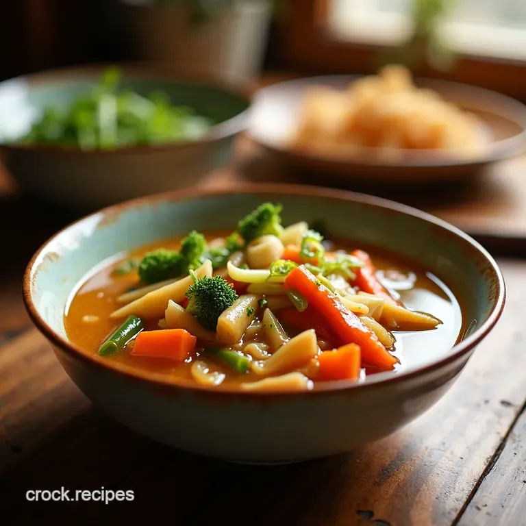 Wok This Way Chinese Vegetable Soup presentation