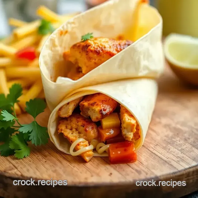 Elote-Inspired Chicken Wraps with Creamy Corn Salsa presentation