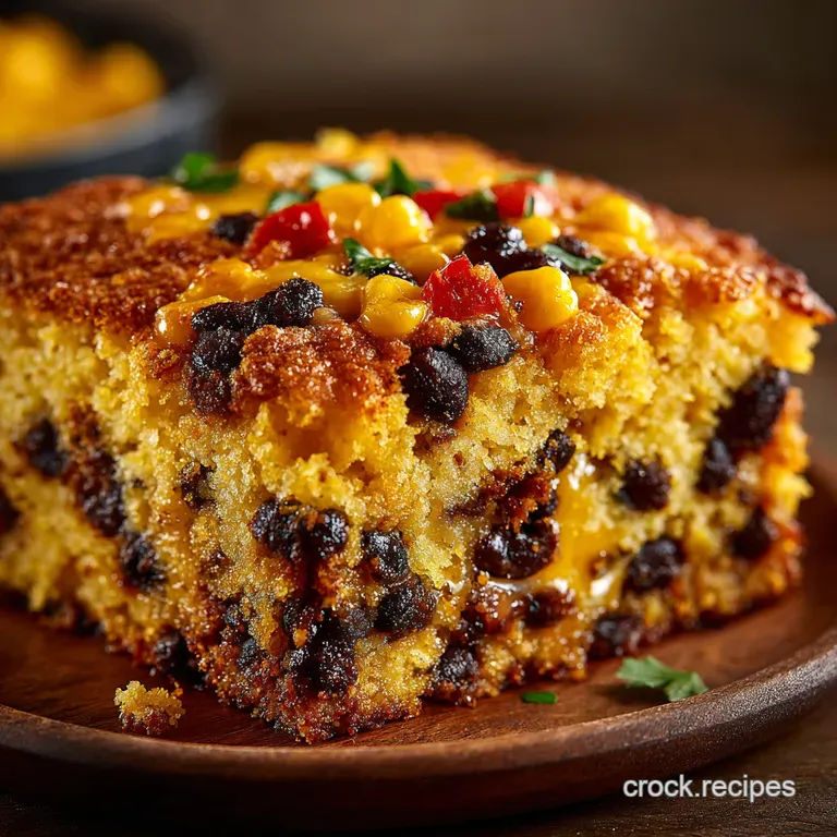 Yeehaw Cowboy Cornbread Casserole with Black Beans