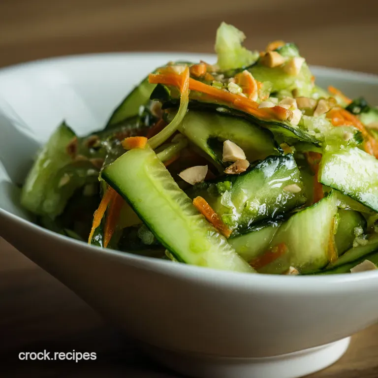 Zesty Asian Cucumber Salad presentation