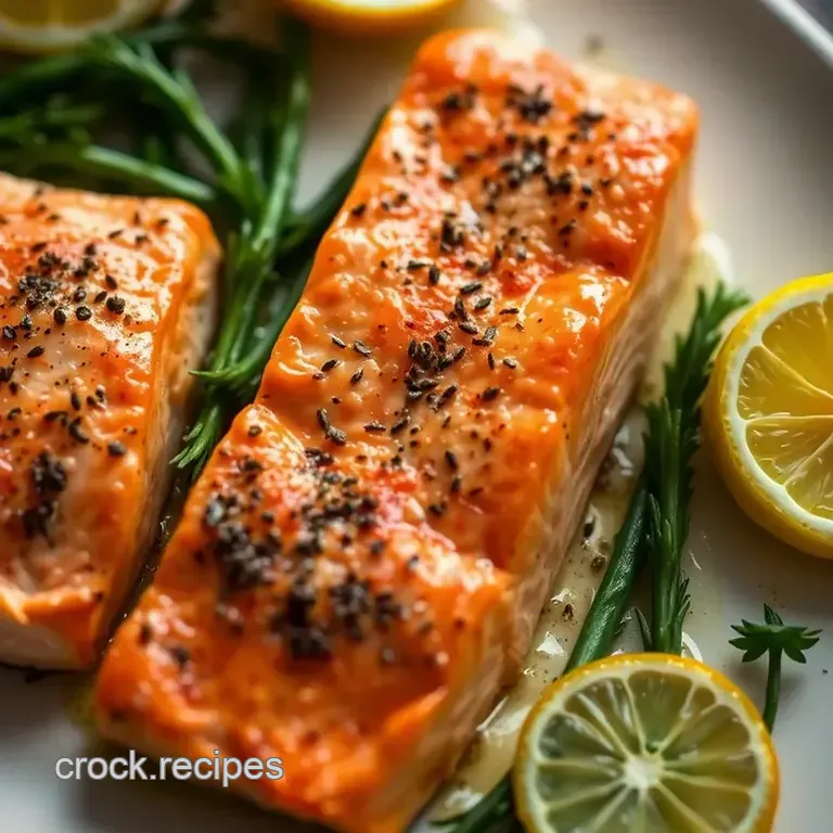 Zesty Baked Lemon Pepper Salmon presentation